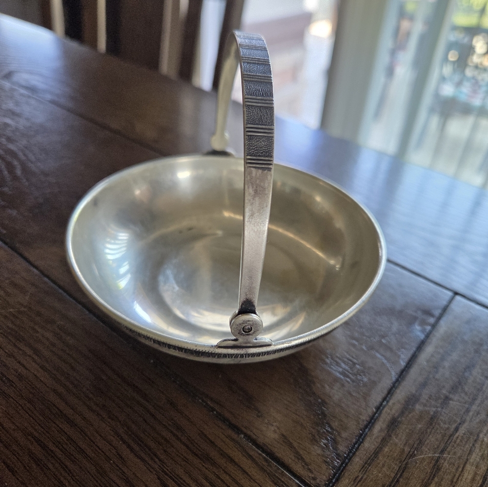 Soviet Russian Silver Plate Melchior Candy/Nut Basket 60's